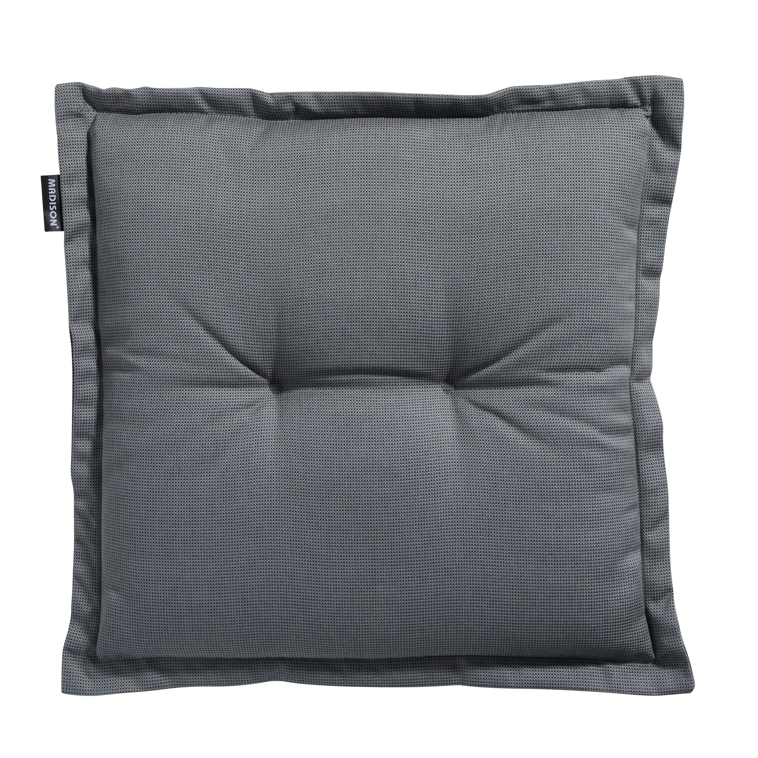 SITZKISSEN Rippe 50/50 cm 4er-Set - Grau, Textil (50/5/50cm) - Madison