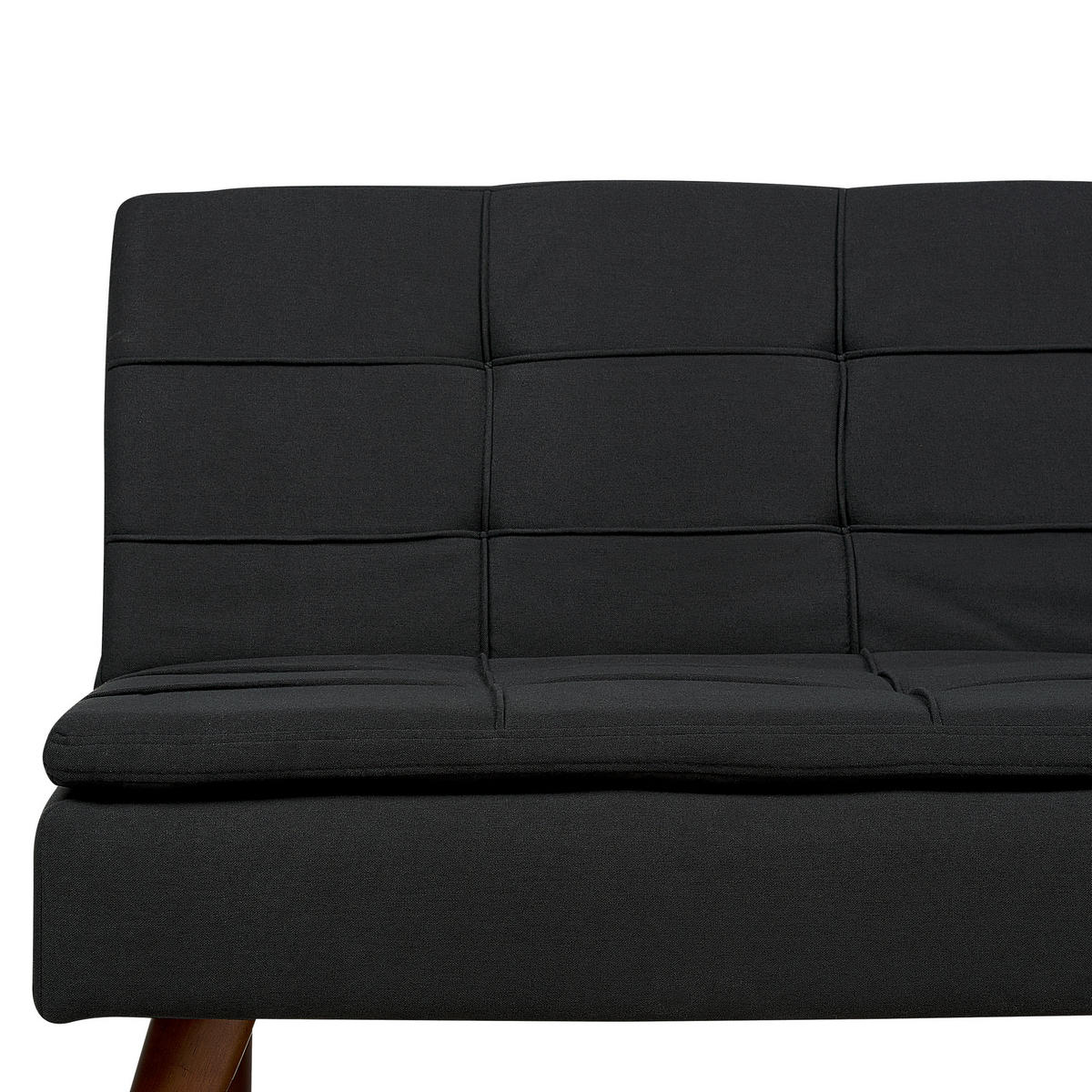 3-SITZER-SCHLAFSOFA schwarz/dunkelbraun Ronne - Dunkelbraun/Schwarz, Textil (180/76/83cm) - Beliani