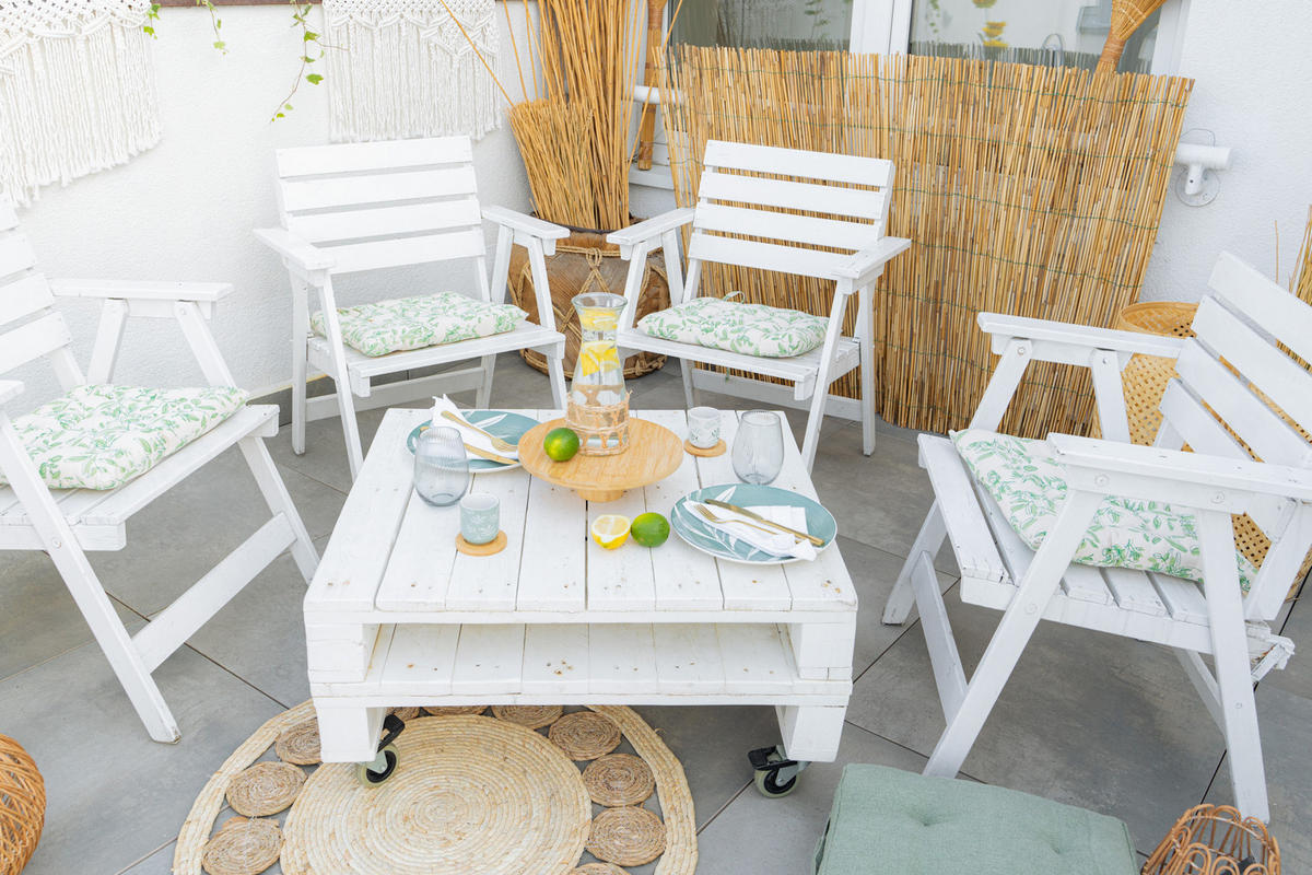SITZKISSEN Gartenstuhl 40/40 cm - Salbeigrün, Naturmaterialien (40cm) - Home Styling Collection