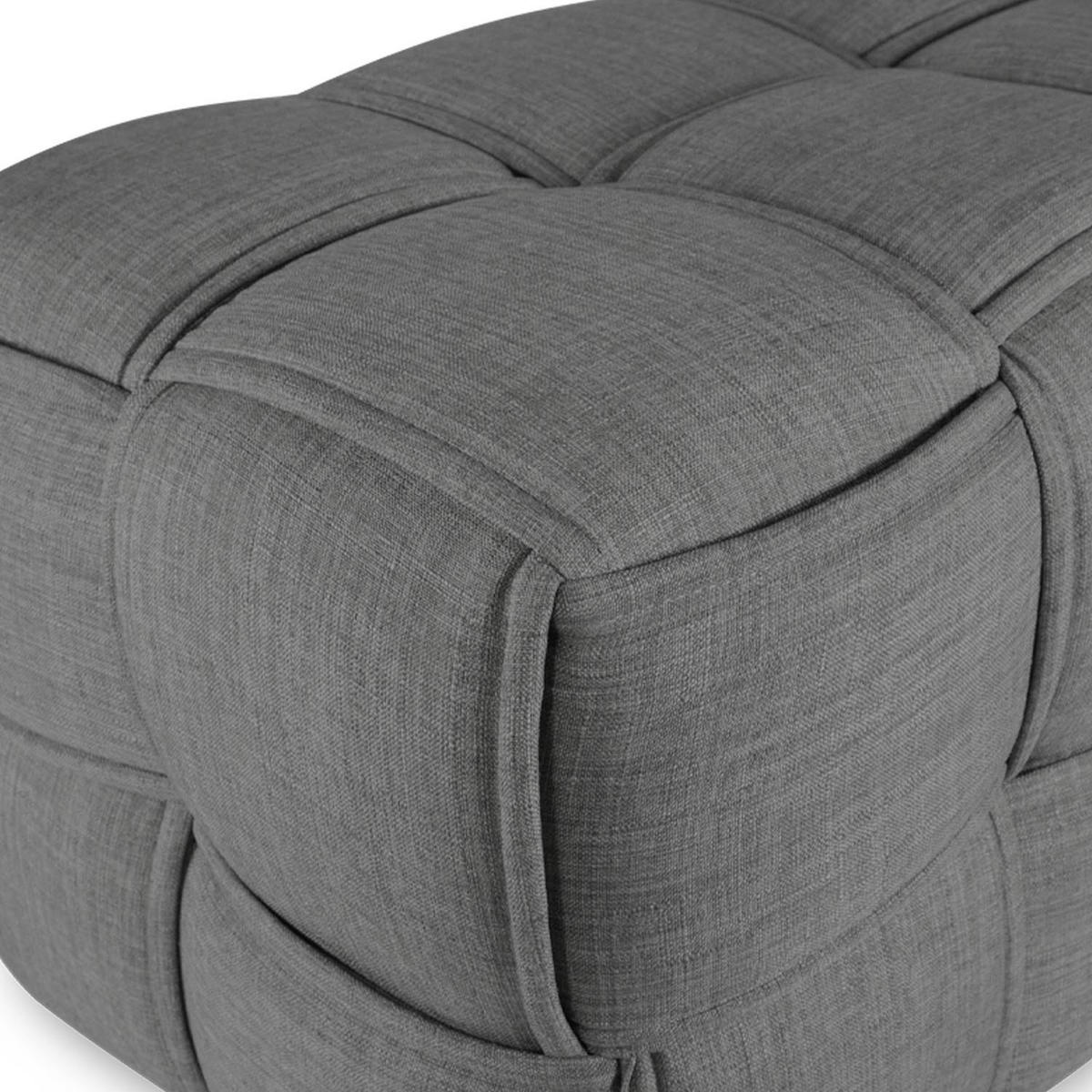 HOCKER in Polyester 86/40/43 cm in Grau - Grau, Textil (86/40/43cm) - Homestyle4u