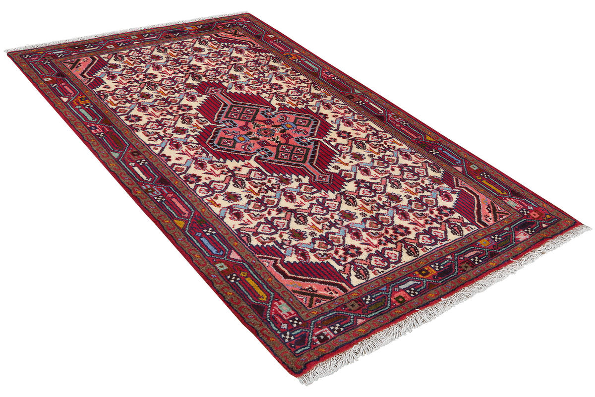 ORIENTTEPPICH handgeknüpft Assadabad Beige 130/79 cm Schurwolle - Beige, Textil (79/130cm) - Looma