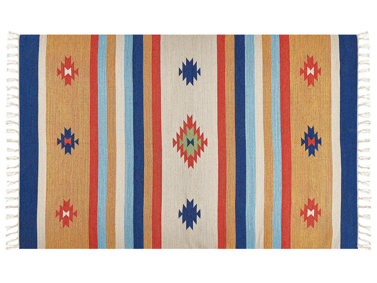 KELIM-TEPPICH Taronik 200/140 cm - Multicolor, Textil (140/200cm) - Beliani