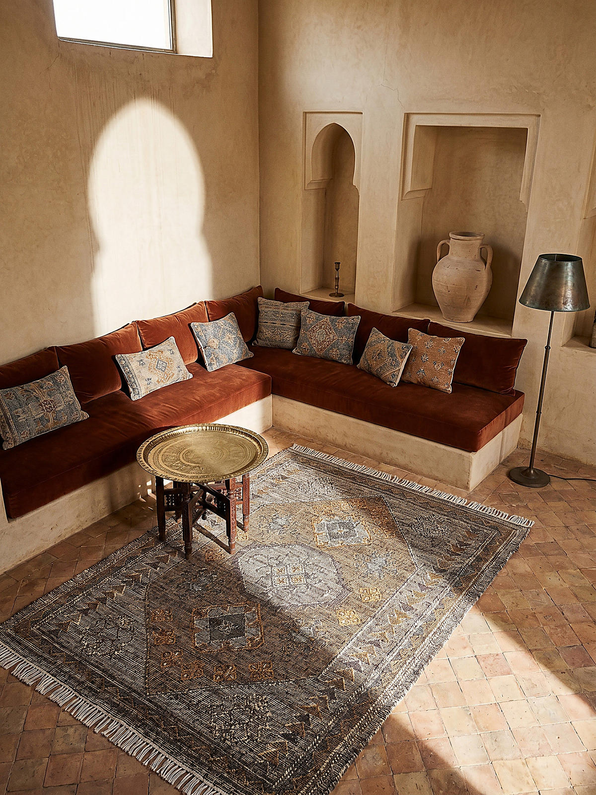 TEPPICH aus Naturfasern handgewebt BERMEO in Natur, im Vintage-Stil, aus Jute, 200 x 290 cm - Beige, Textil (200/290cm) - KADIMA DESIGN