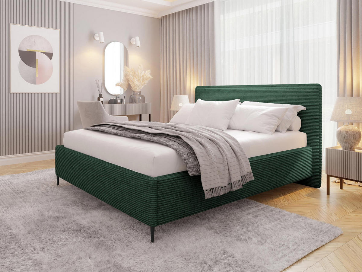 PAT TAPITAT Puretta - verde/negru, material textil/compozit lemnos (140/200cm) - MIRJAN24