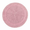 BADEMATTE 80 cm rund, 100% Baumwolle, wendbar - Rosa, Textil (80/80cm) - Homescapes