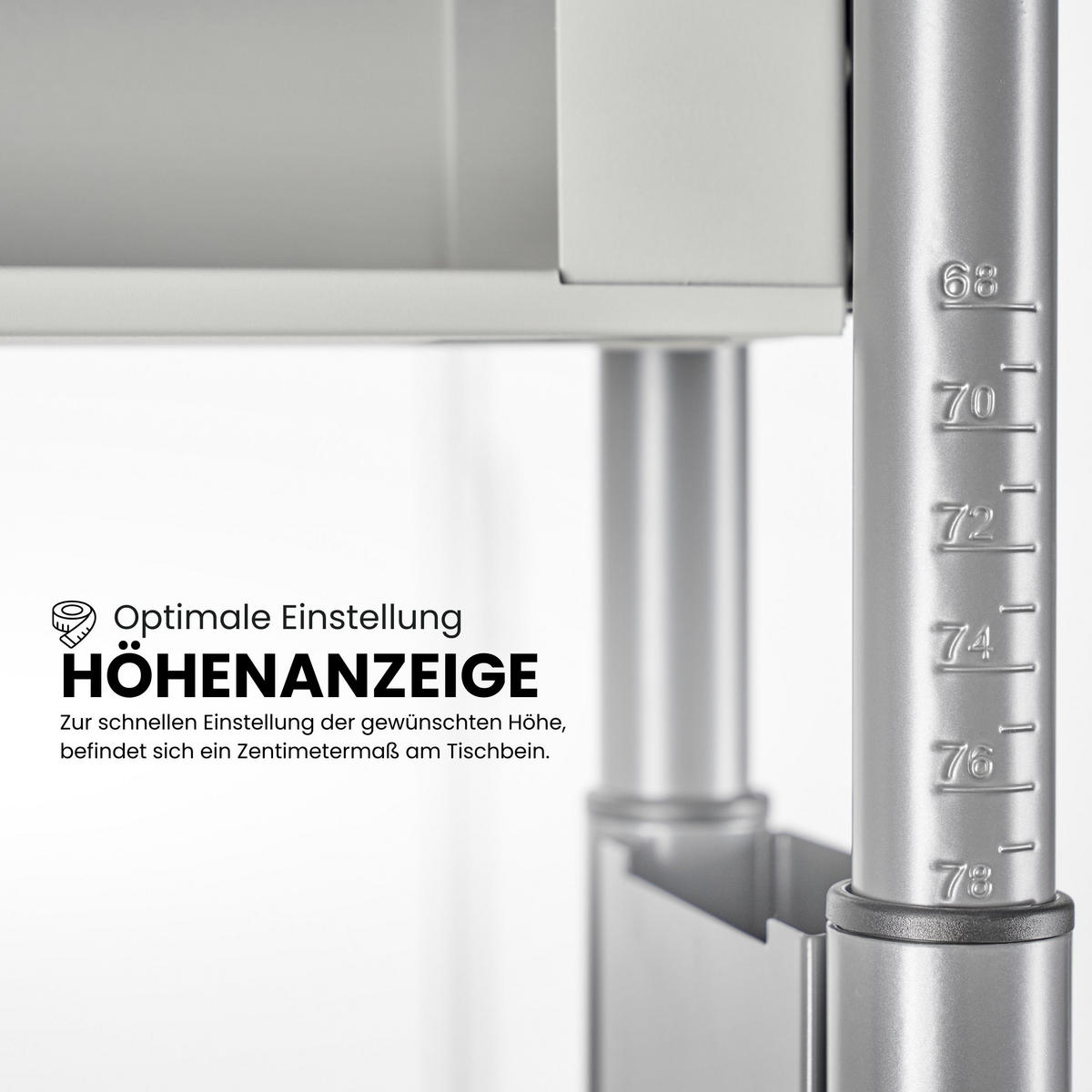 SCHREIBTISCH Serie-Z 80/160/74 cm in Graphitfarben/Silberfarben - Silberfarben/Graphitfarben, Holzwerkstoff (80/160/74cm) - bümö