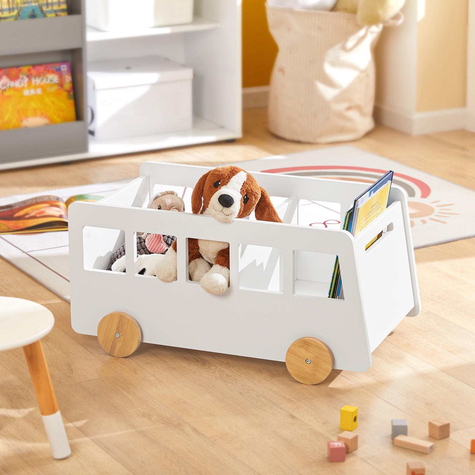 KINDERREGAL Weiß - Weiß, Holzwerkstoff (68/33/43cm) - SoBuy