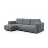 ECKSOFA CLOUDI 4-Sitzer links, dunkelgrau - Dunkelgrau/Schwarz, Holz/Textil (294/160cm) - Courtois Laville