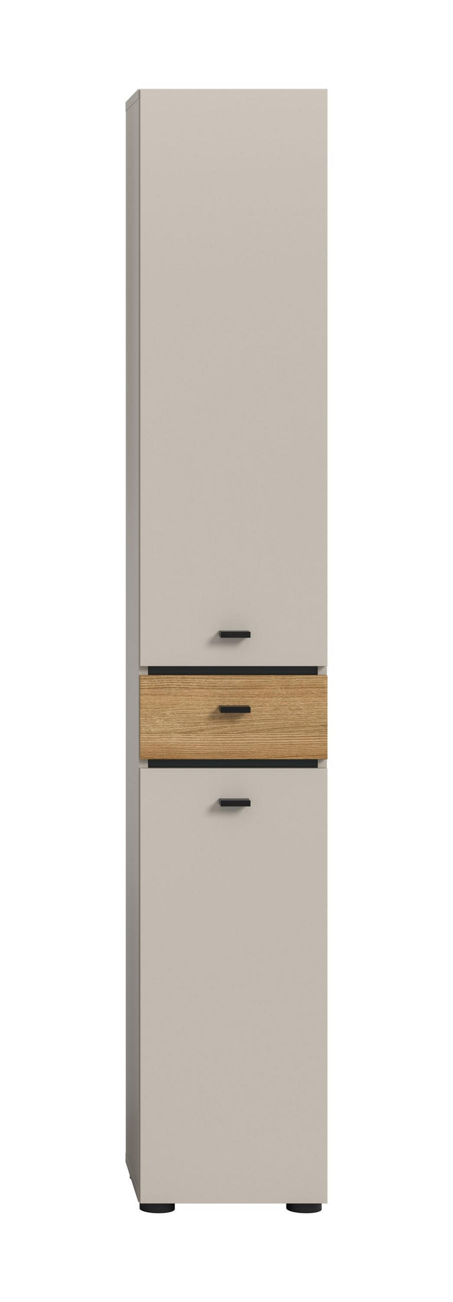 HOCHSCHRANK Aqua Kaschmir 32/30/191 cm - Beige, Holzwerkstoff (32/191/30cm) - Xonox