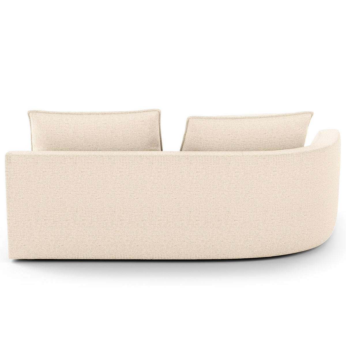 OTTOMANE - modular - Champagner/Schwarz, Kunststoff/Textil (196/82/146cm) - home24