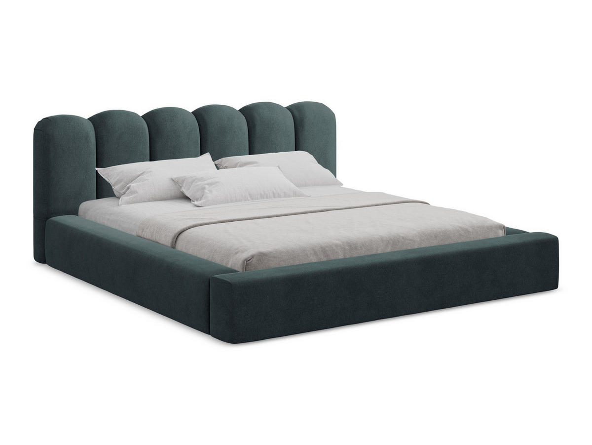 POLSTERBETT mit Bettkasten und Lattenrost 180x238 Blau - Blau/Petrol, Kunststoff/Textil (140/200cm) - Makamii