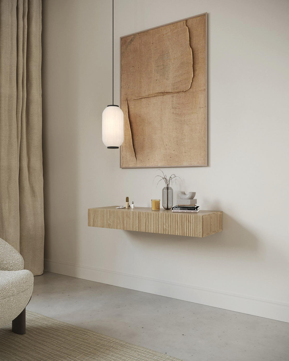 WANDKONSOLE Nolie Eichenholzoptik 110 cm - Eichefarben, Holzwerkstoff (110/17/40cm) - Selsey