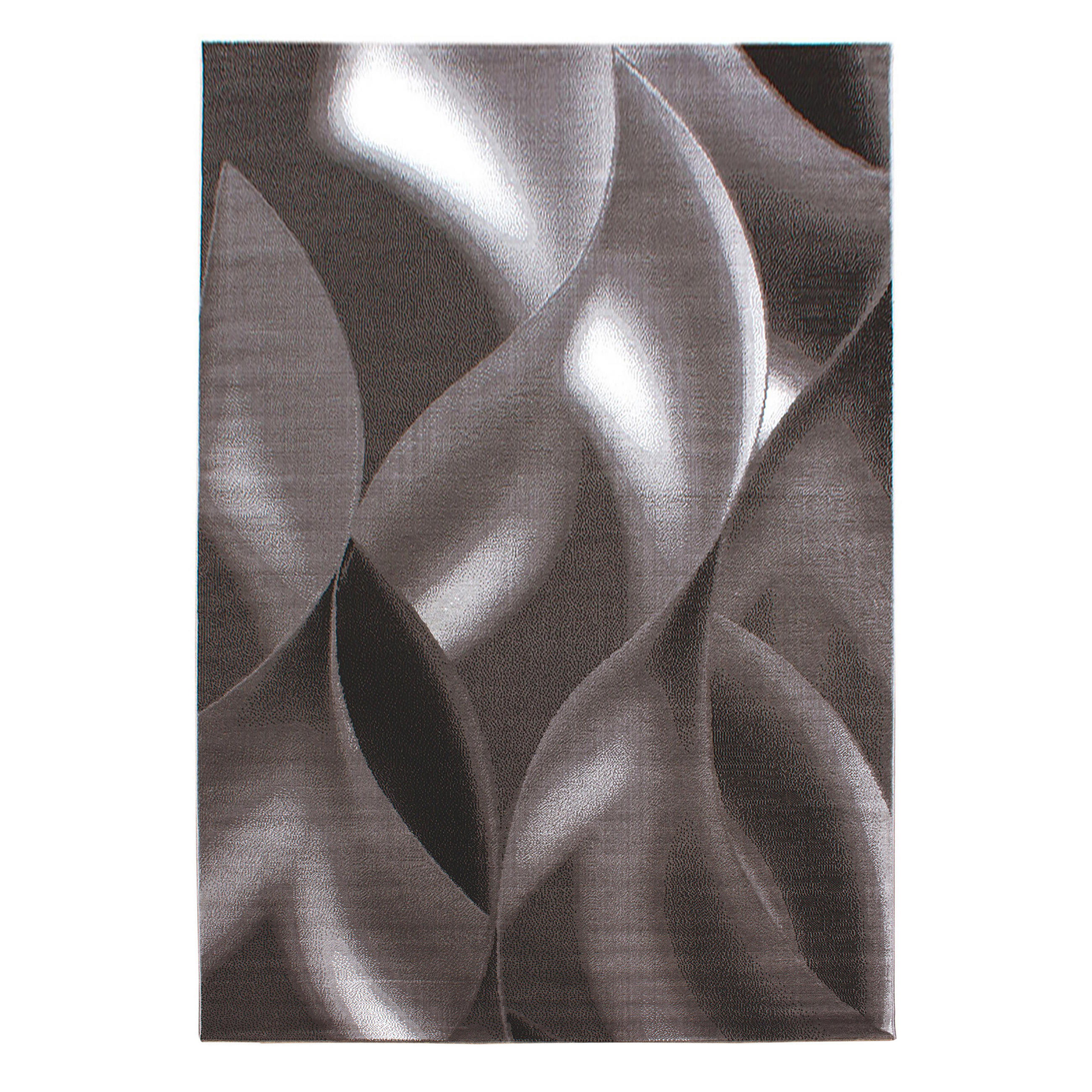 TEPPICH Kurzflor Abstrakte Wellen Polypropylen Wohnzimmer Braun Rechteckig 120x170 - Braun, Textil (120/170cm) - KADIMA DESIGN