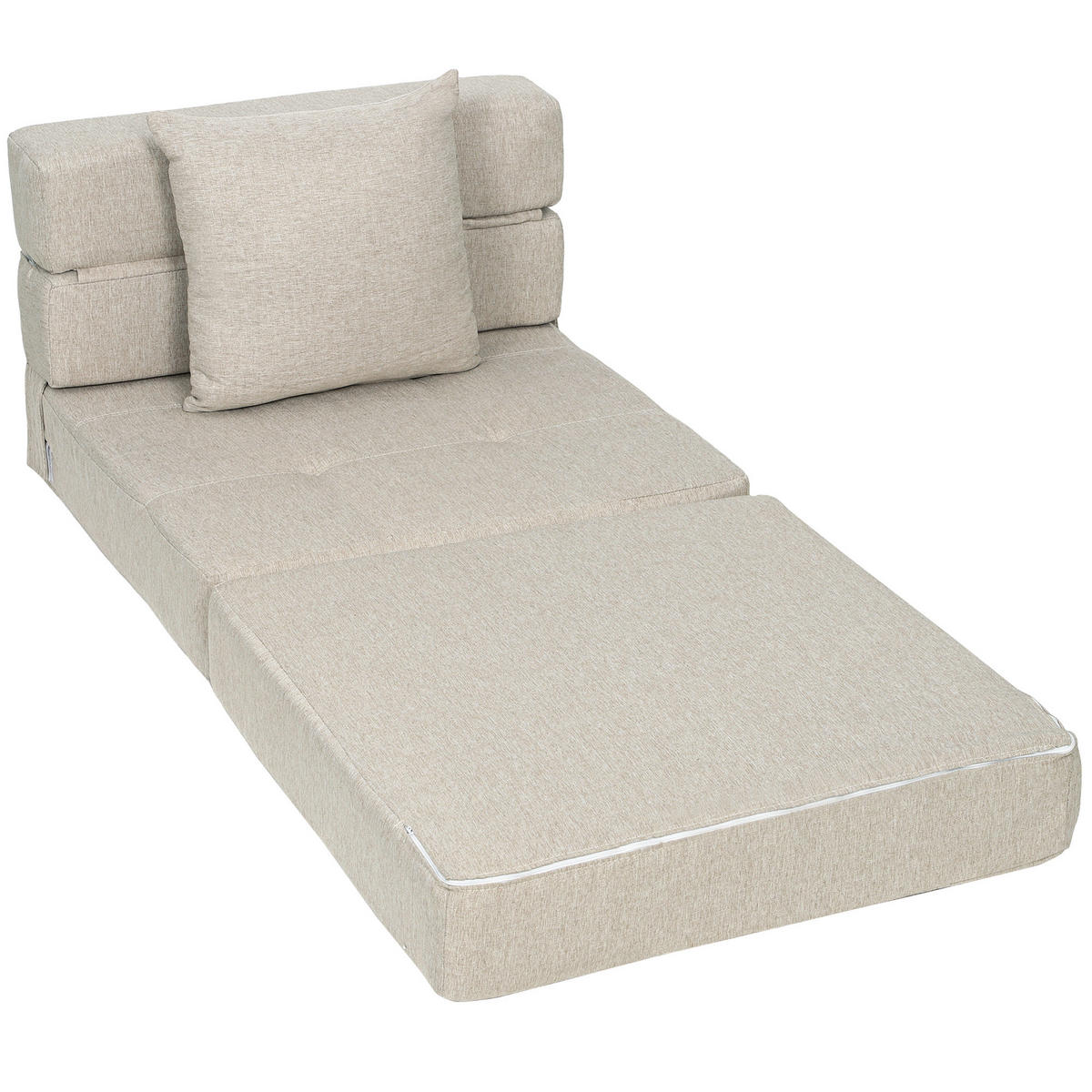 SCHLAFSESSEL DE-14621 mit abnehmbarem Kissenbezug Beige - Beige, Textil (70/61/70cm) - ComfortXL