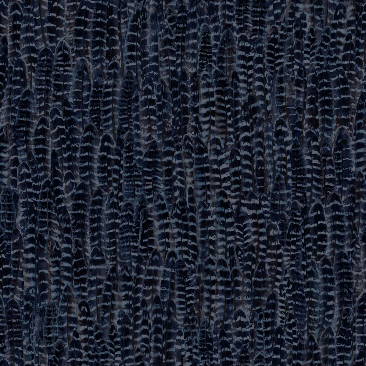 TAPETE Federn 53 cm x 10.05 m - Blau, Papier (53/1000cm) - Origin Wallcoverings