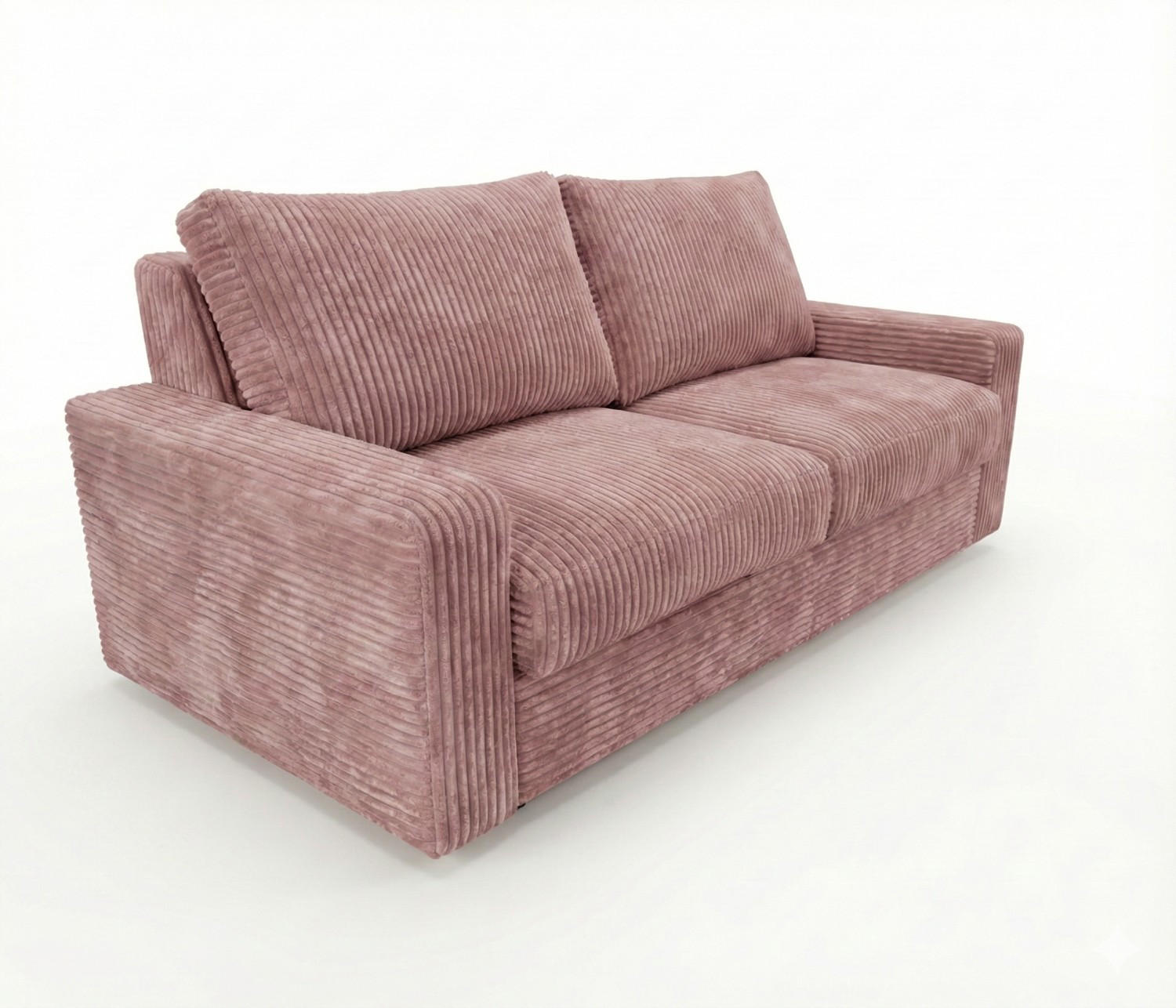 2-SITZER-SOFA Isola mit Schlaffunktion Cordbezug Rosa - Rosa, Textil (200/81/100cm) - KS Home Concept