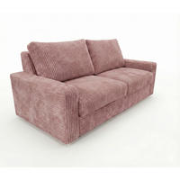 2-SITZER-SOFA Isola mit Schlaffunktion Cordbezug Rosa - Rosa, Textil (200/81/100cm) - KS Home Concept