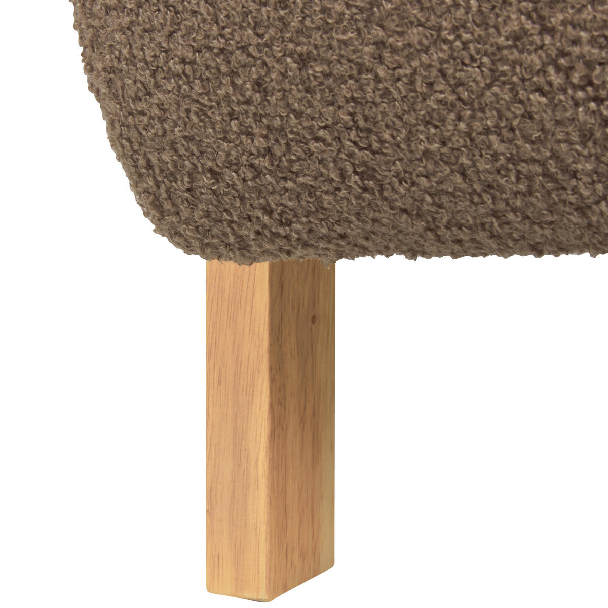 SESSEL Bouclé Braun Lesja - Hellbraun/Braun, Textil (77/79/90cm) - Beliani