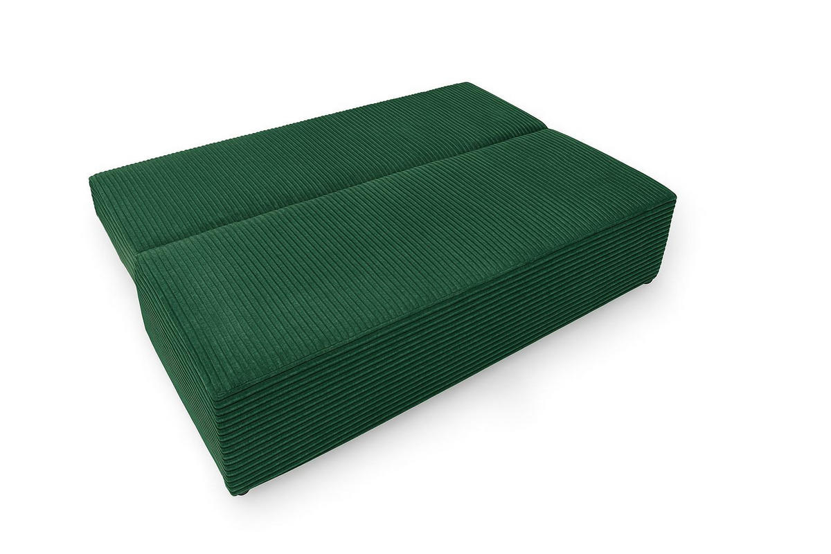 SCHLAFSOFA mit Bettkasten DUO, Stoff Velo, Grün - Grün, Holz (198/89/90cm) - Kaiser Möbel