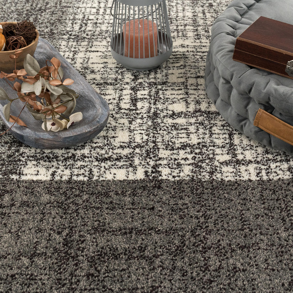 KURZFLORTEPPICH 120/170 cm Mondial 105 - Grau, Textil (120/170cm) - Paco Home