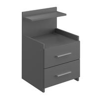 NACHTTISCH Alpin Anthrazit 40 x 62 cm - Anthrazit, Holzwerkstoff (40/62/35cm) - Vicco