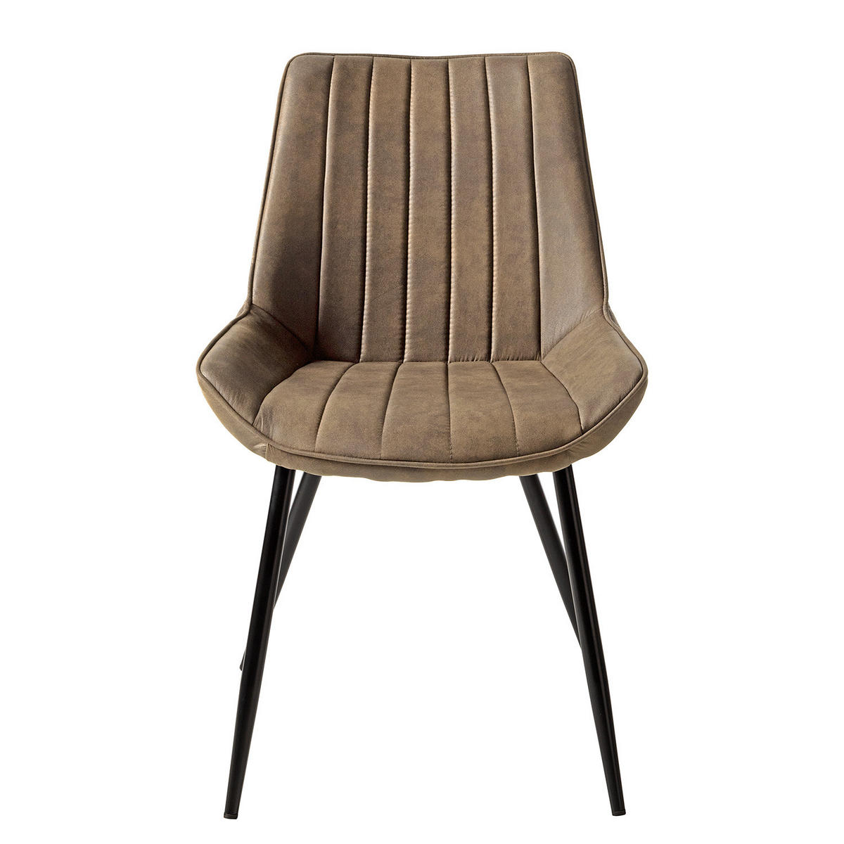 POLSTERSTUHL - Hellbraun, Textil/Metall (54/86/62cm) - home24