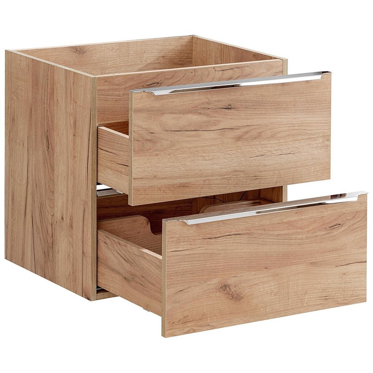WASCHBECKENSCHRANK Toskana-56 - Braun, Holzwerkstoff (60/57/46cm) - Lomado
