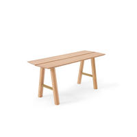 BANK Savia mit goldenen Details - Eichefarben/Goldfarben, Holz (102/45/36cm) - Woodendot