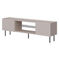 TV-LOWBOARD Lucca 180 2D EF - Kaschmir/Schwarz, Holz/Holzwerkstoff (181/59/40cm) - MIRJAN24