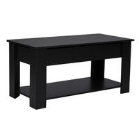 COUCHTISCH UTAH / 100x50cm - Schwarz - Schwarz, Holzwerkstoff (104/62/74cm) - Weber Industries