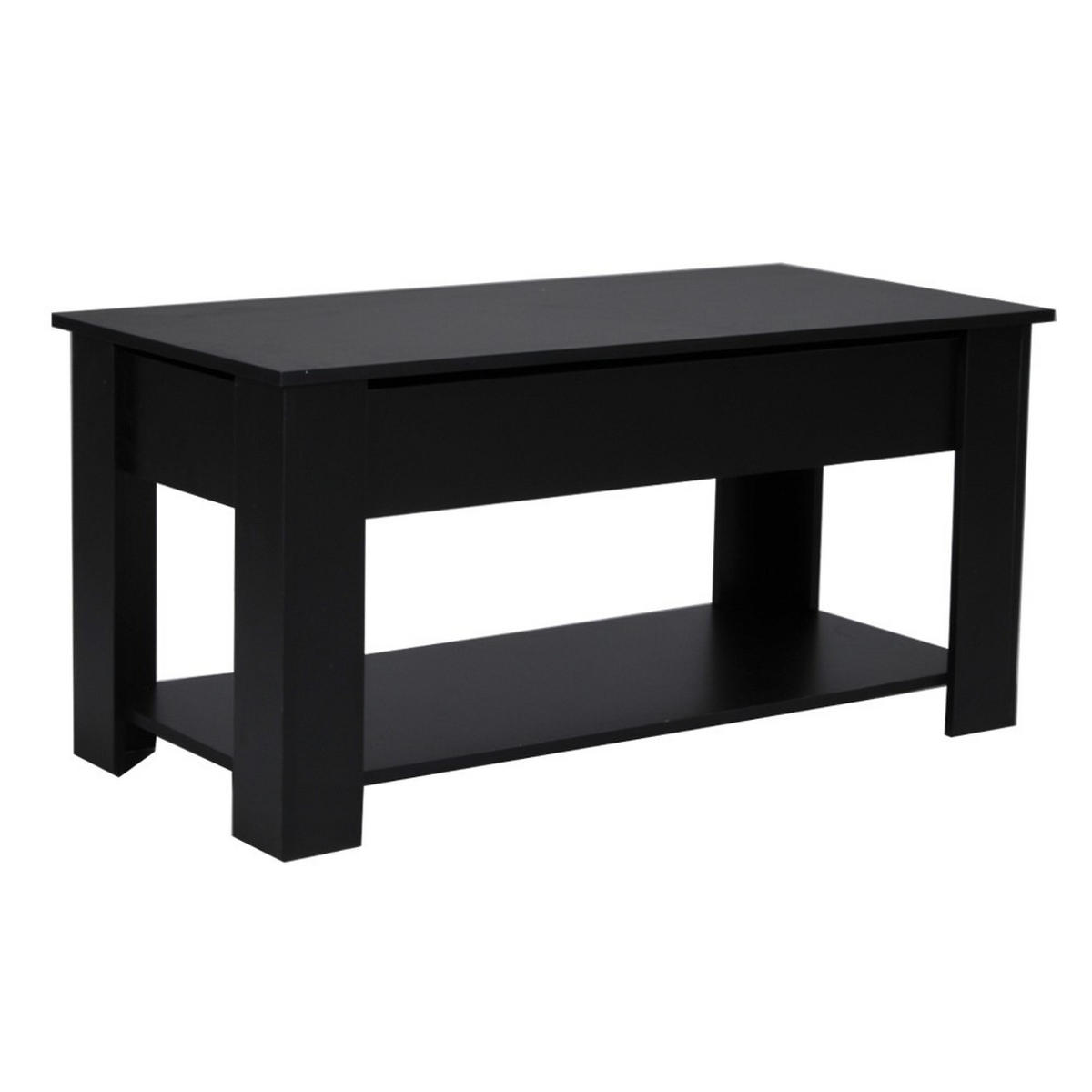 COUCHTISCH UTAH / 100x50cm - Schwarz - Schwarz, Holzwerkstoff (104/62/74cm) - Weber Industries