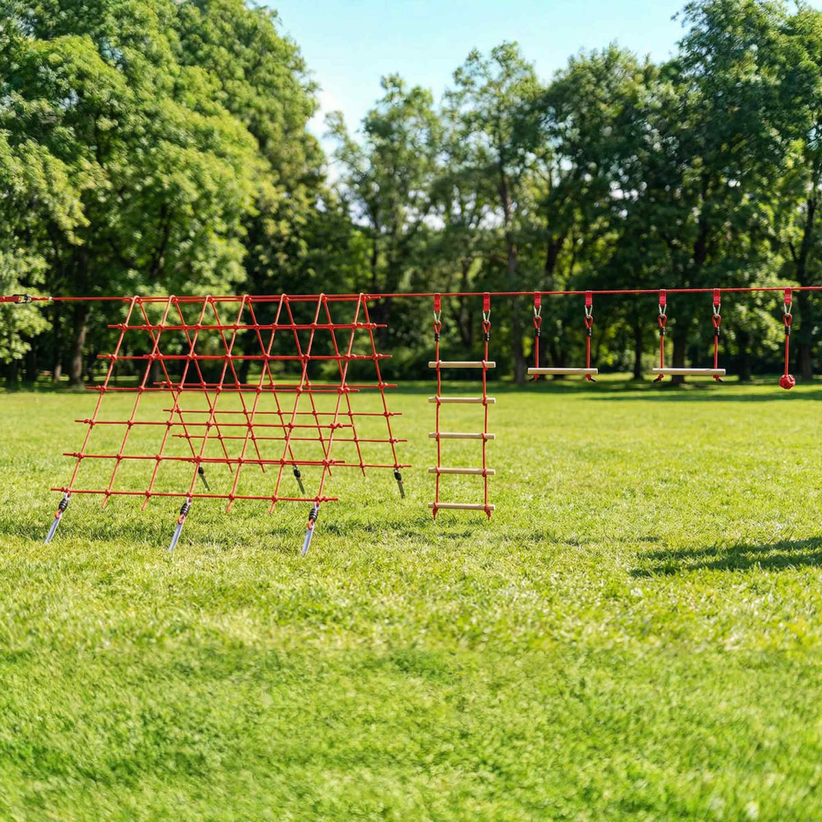 NINJA-WARRIOR Massivholz Rot - Rot, Holz (300/1000cm) - AIYAPLAY