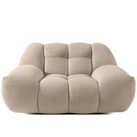 SESSEL VENA Bouclé, Beige - Beige, Holz/Textil (135/72/105cm) - KONSIMO®