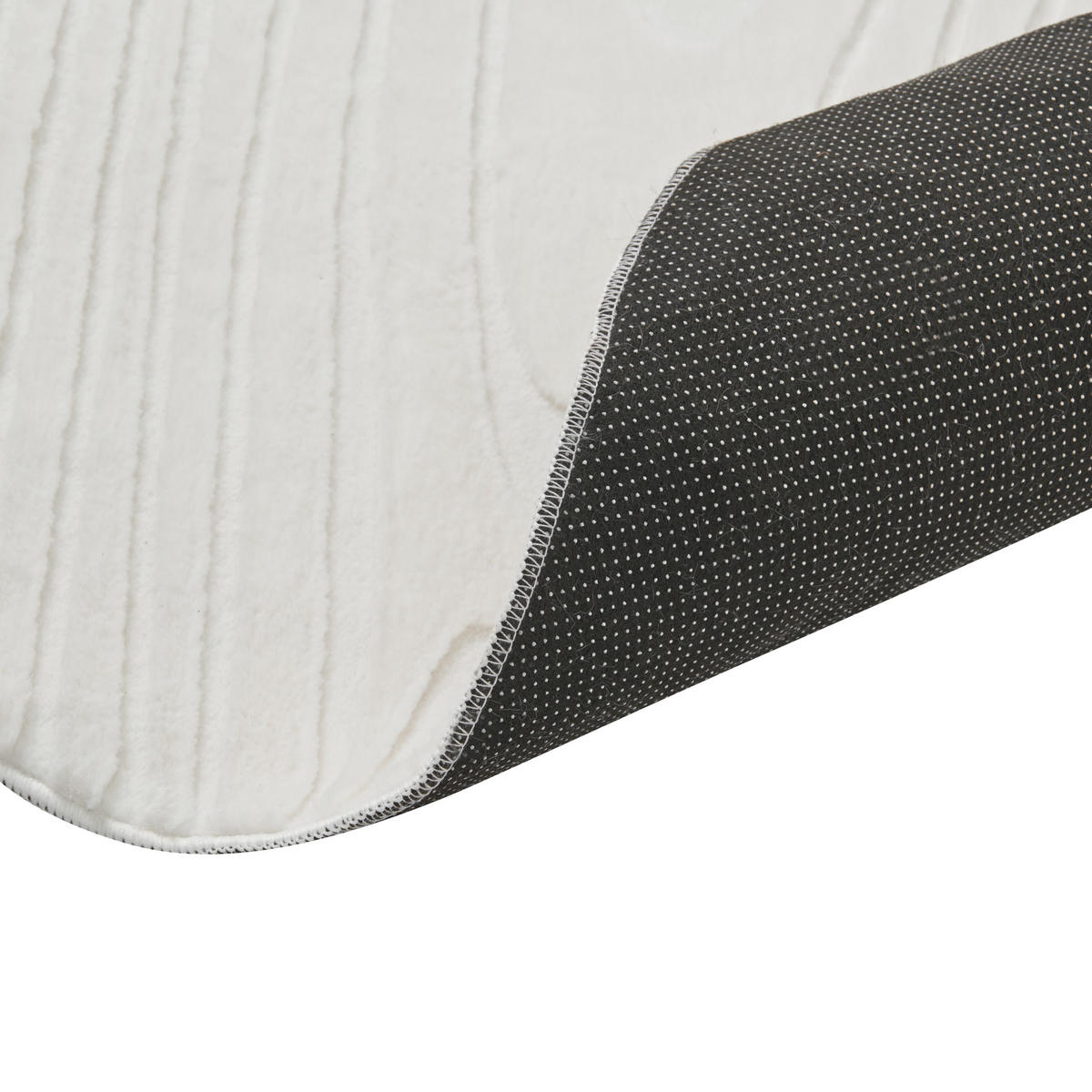 KOBEREC Z UMĚLÉ KOŽEŠINY Krémově bílý 160 cm Ontake - bílá/krémová, plast (160/160cm) - Beliani