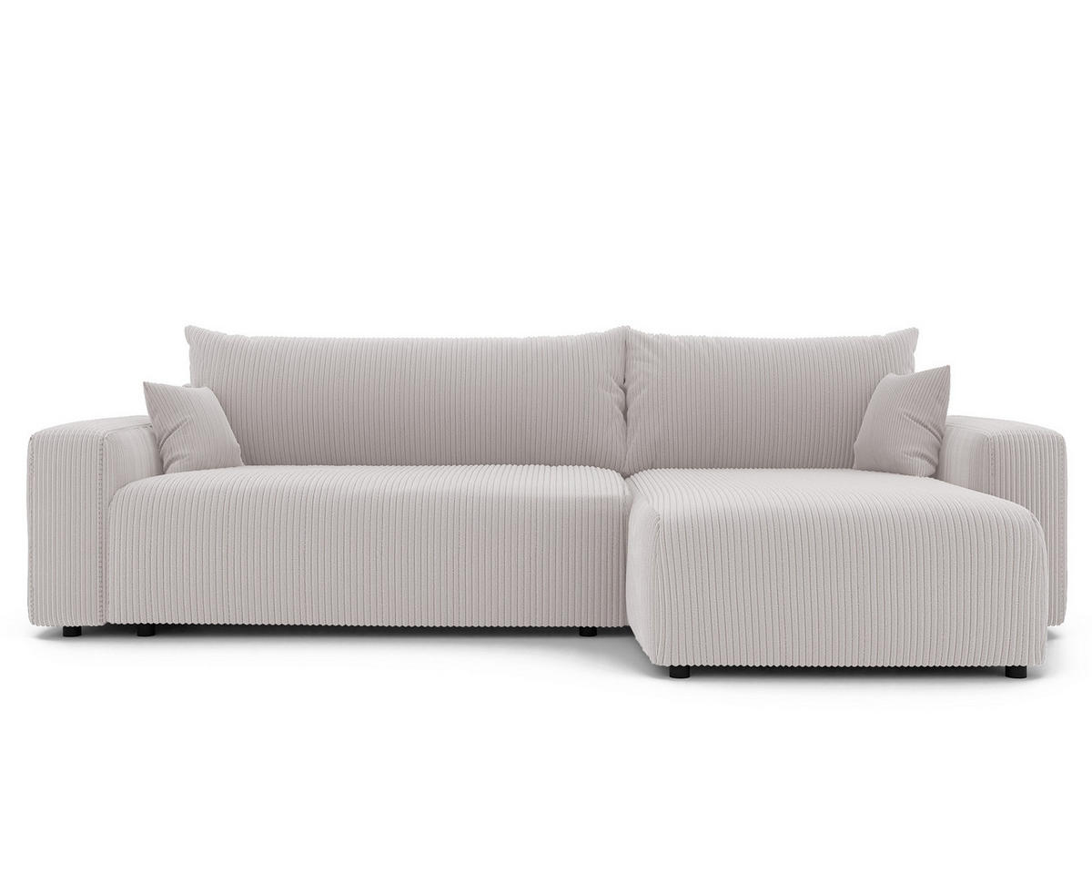 ECKSOFA mit Schlaffunktion und Bettkasten, Beige - Beige, Holzwerkstoff/Textil (145/278cm) - Idohome