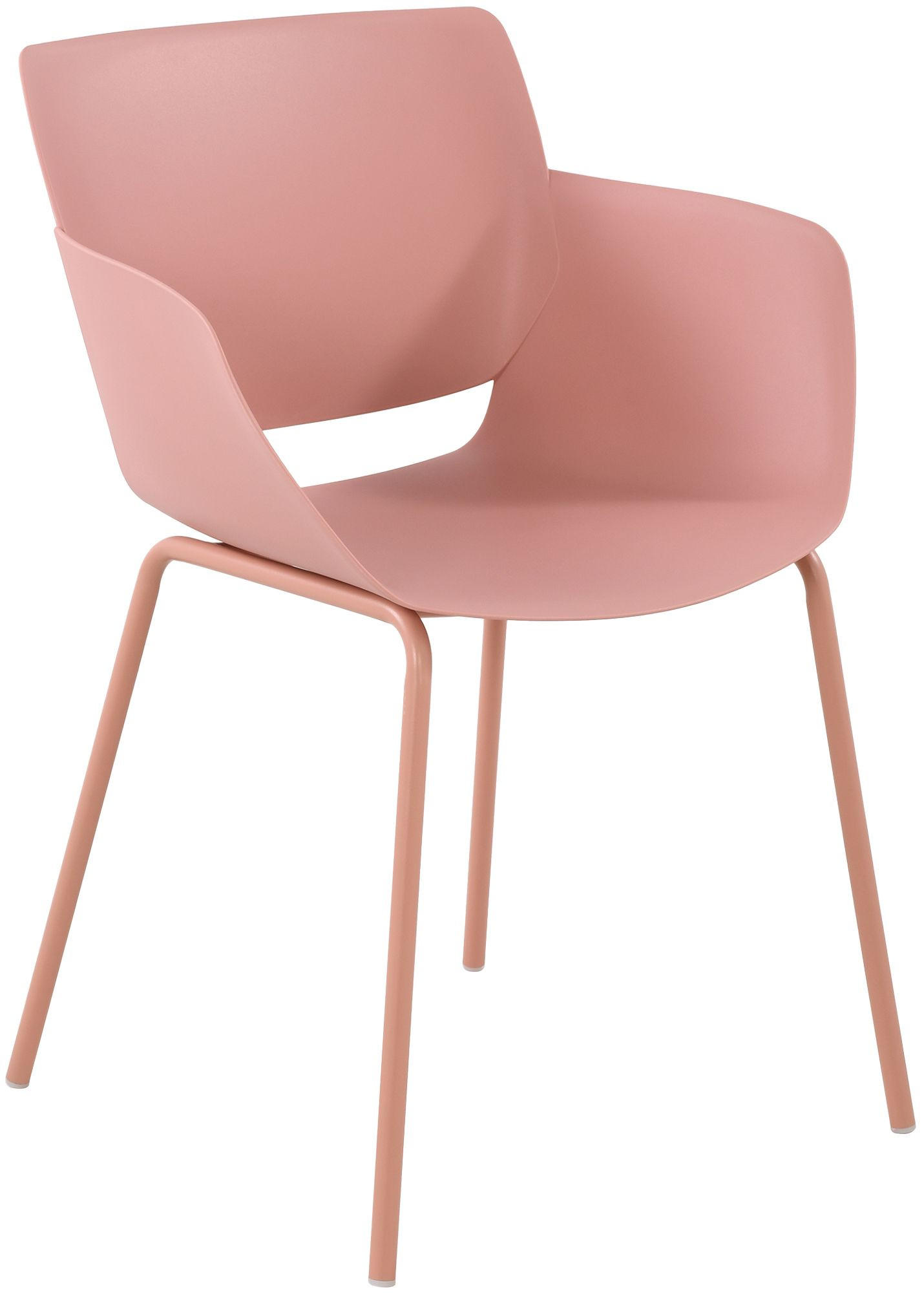 STUHL Kunststoff Pink - Pink, Kunststoff/Metall (58/80/54cm) - CLP