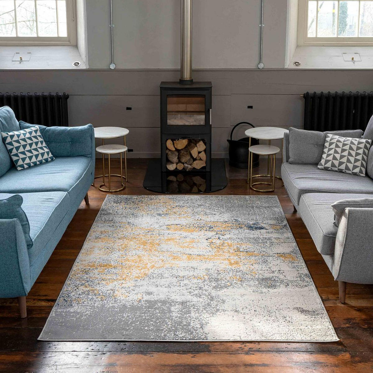 WEBTEPPICH Mia Ochre - Gelb, Textil (160/230cm) - Kukoon Rugs