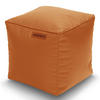 SITZSACK-HOCKER 40x40cm - KUNSTLEDER - Cognac, Textil (40/40/40cm) - Green Bean