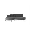 ECKSOFA Valencia Xs - Dunkelgrau, Holzwerkstoff/Textil (236/165cm) - Fun Möbel