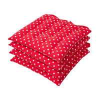 STUHLKISSEN 4er-Set, Polka Dots 40/40/5 cm - Rot, Textil (40/40/5cm) - Homescapes