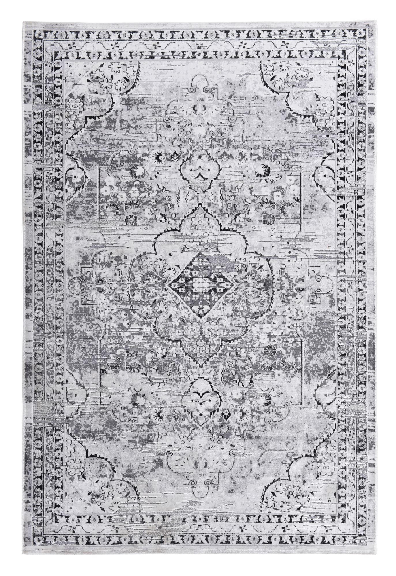 FLACHWEBETEPPICH Orelia 195x280 cm - Silberfarben, Textil (195/280cm) - Gino Falcone