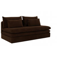 SCHLAFSOFA Mit Bettkasten NELIA, Stoff Poso, Braun - Braun, Holz (190/75/90cm) - Kaiser Möbel