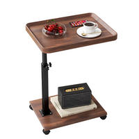 BEISTELLTISCH C-Form 40/30/45-80 cm höhenverstellbar Braun - Braun, Holz (30/40/80cm) - Kaket