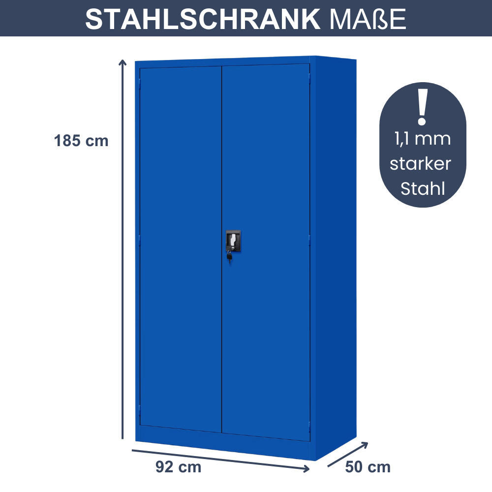 Thumbnail - Deluke Werkzeugschrank, Blau, Metall, Rechteckig, 92x185x50 cm, Waschküche, Mehrzweckschränke