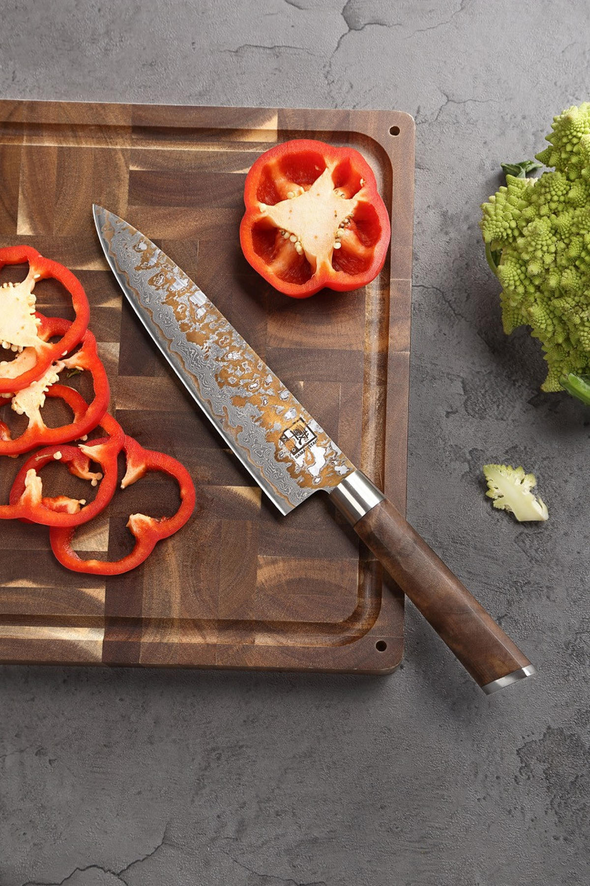 CHEFMESSER MysticMagma - Edelstahlfarben/Ahornfarben, Holz/Metall (33cm) - Zayiko