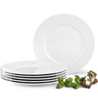 DESSERTTELLER MUSCARI (6er-Set) - Weiß, Keramik (20cm) - KONSIMO®