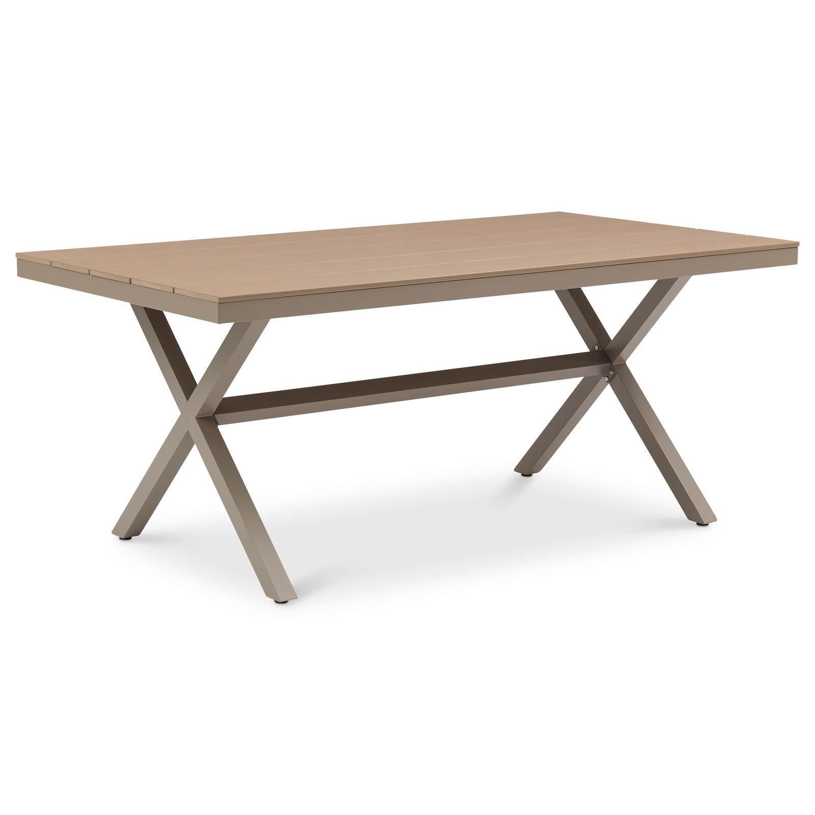 GARTENTISCH ISOLA - Greige, Kunststoff/Metall (100/180/76cm) - IDIMEX