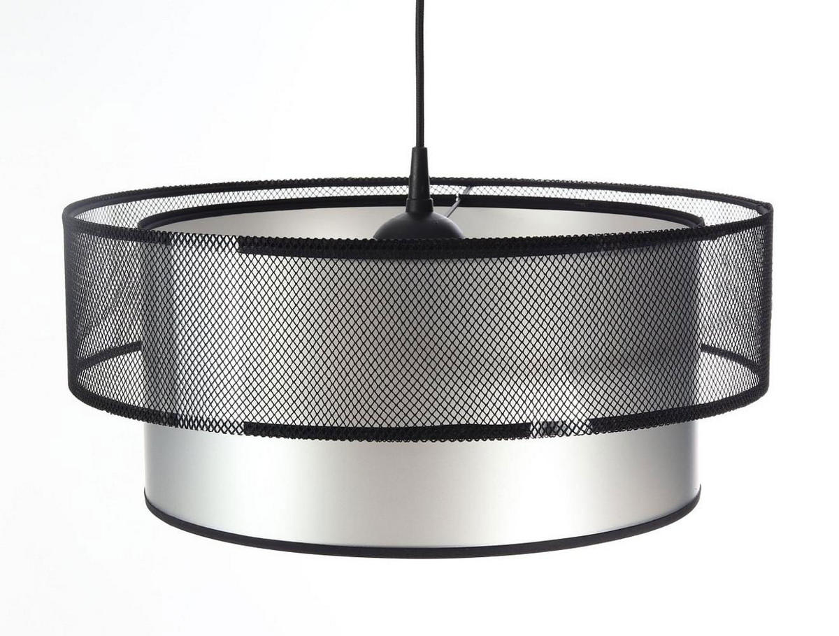 HÄNGELEUCHTE Schwarz 60/20 cm - Silberfarben/Schwarz, Kunststoff (60/1/20cm) - ONZENO