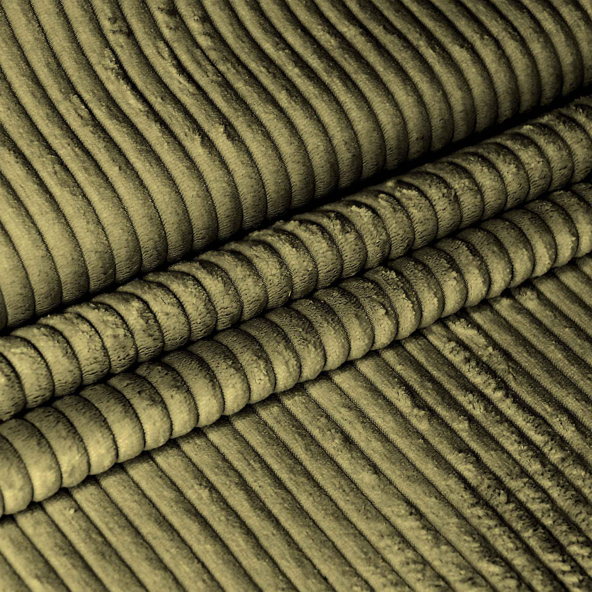 SITZSACK PARADISE MIT FUßSTÜTZE Kordsamt 2-tlg Dark Olive S - Olivgrün/Grün, Textil (70/70/70cm) - Dreamroots