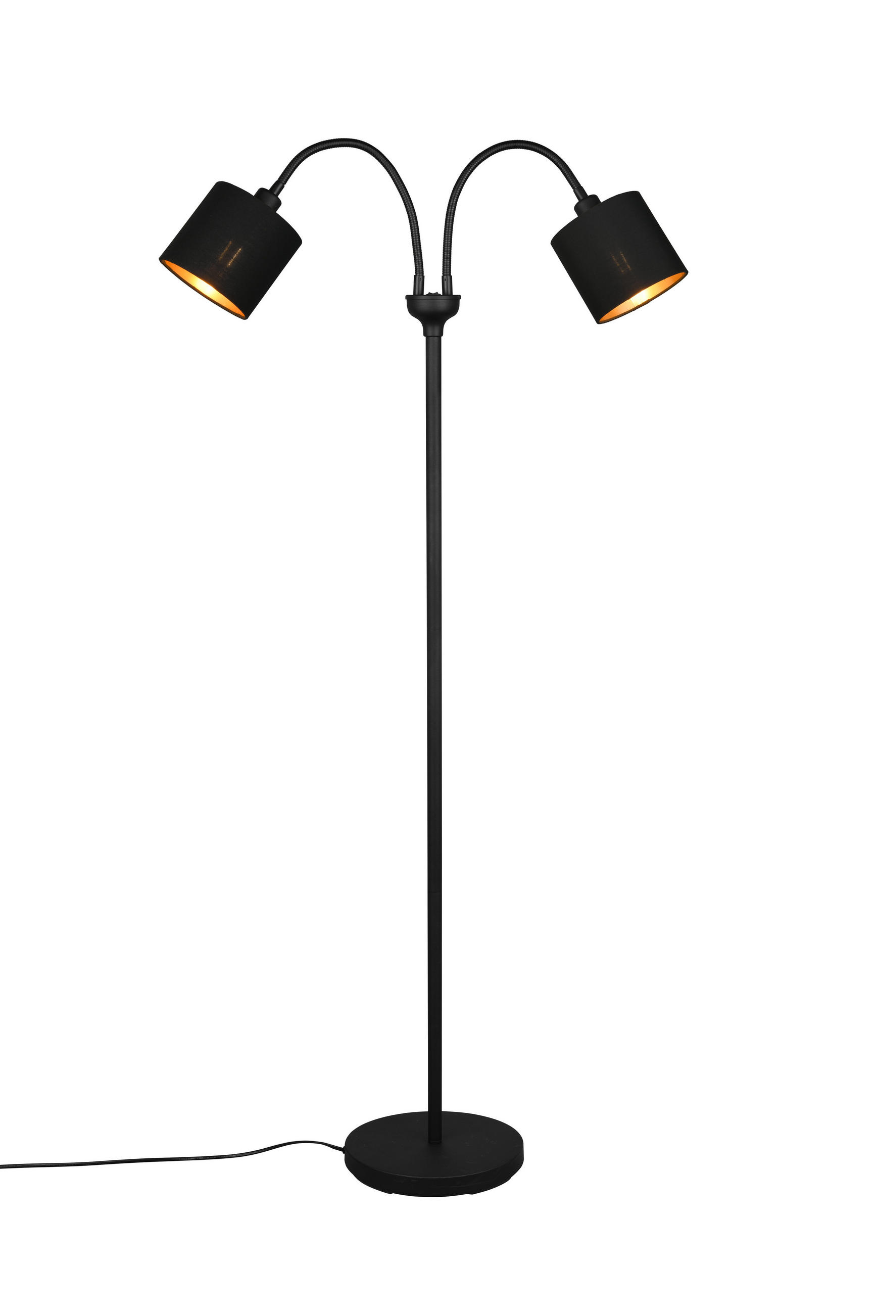 STEHLAMPE TOMMY - Schwarz - 0/0/130 cm - Schwarz, Metall (60/60/130cm) - Trio Leuchten